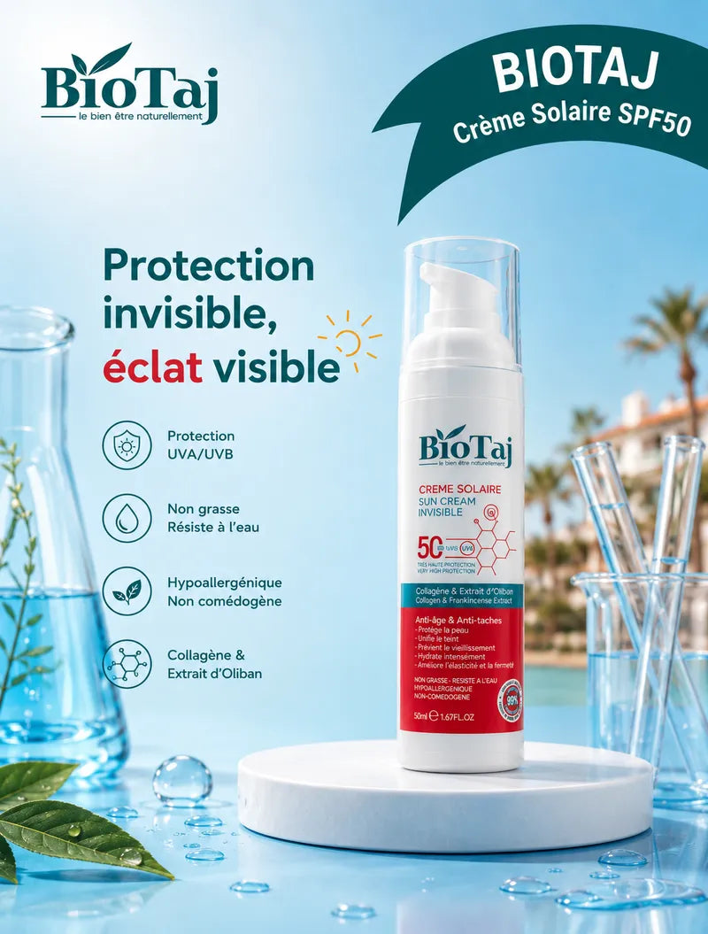 Crème Solaire Invisible 50+