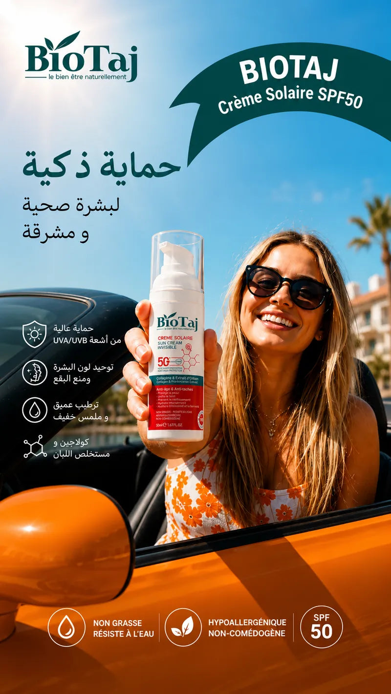 Crème Solaire Invisible 50+