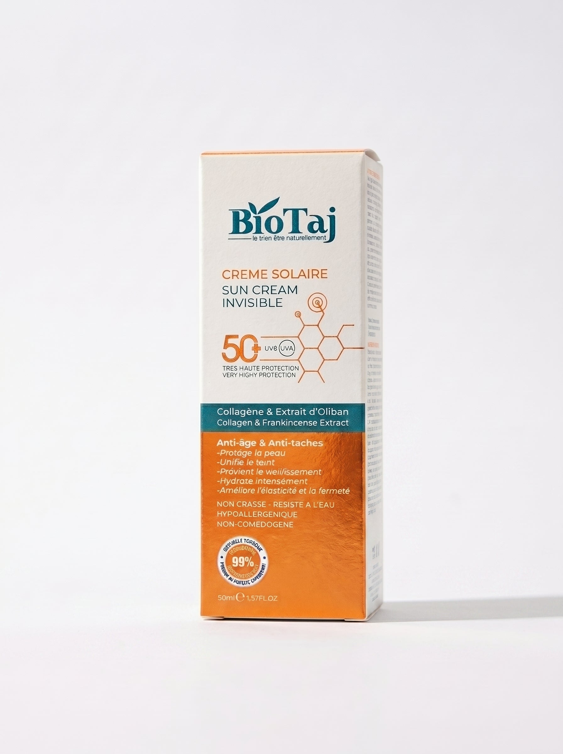 Crème Solaire Invisible 50+