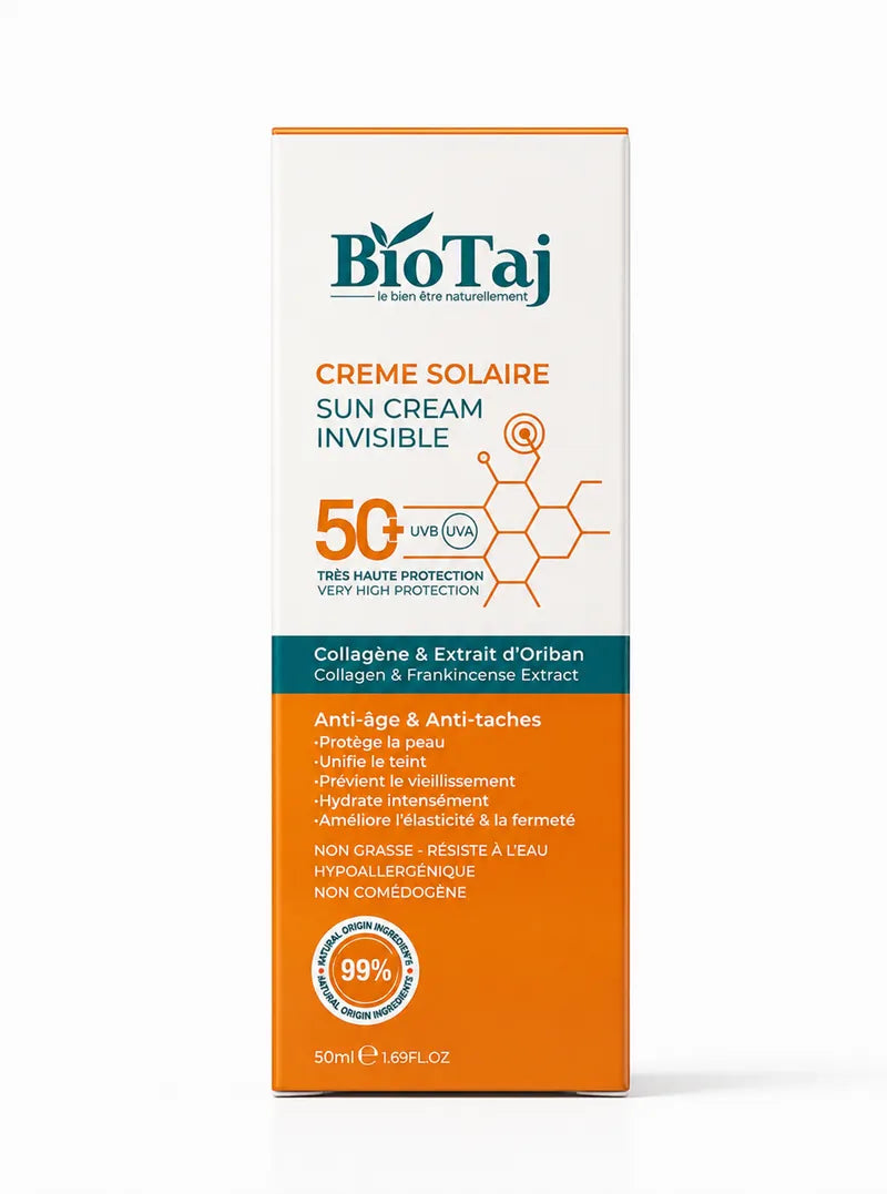 Crème Solaire Invisible 50+